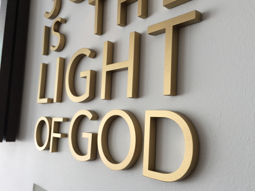Gold Painted Wall Letters Gold Painted Wall Letters